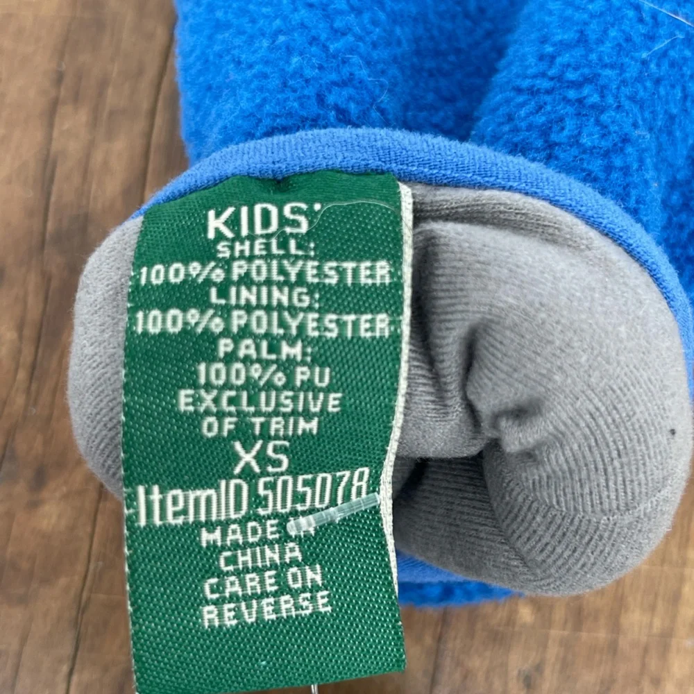 L.L. Bean Blue and Gray Kids' Fleece Gloves
